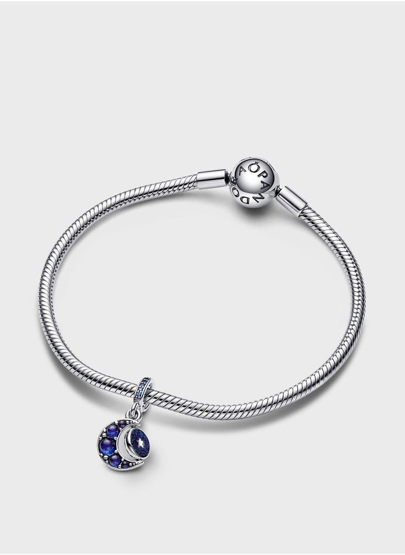 PANDORA Sparkling Moon Spinning Dangle Charm  - Image 2