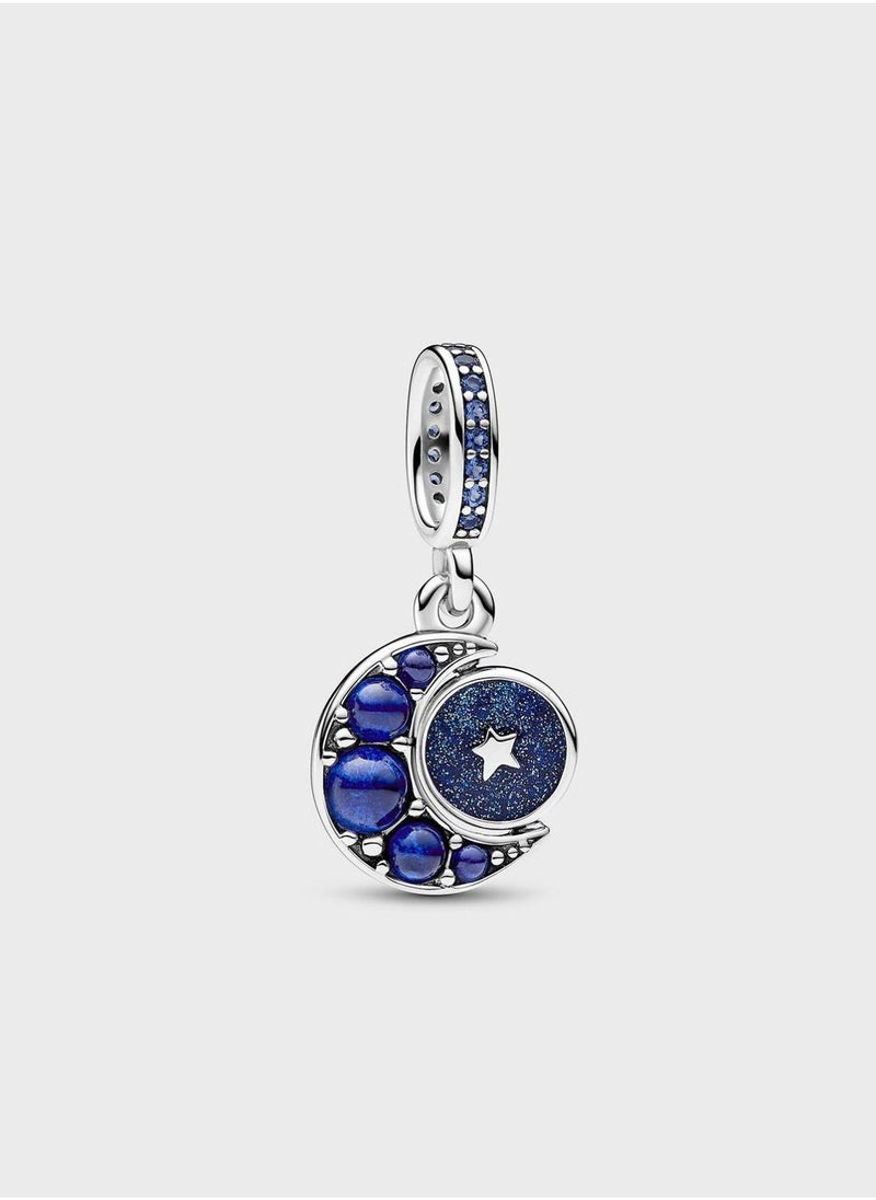 PANDORA Sparkling Moon Spinning Dangle Charm  - Image 1