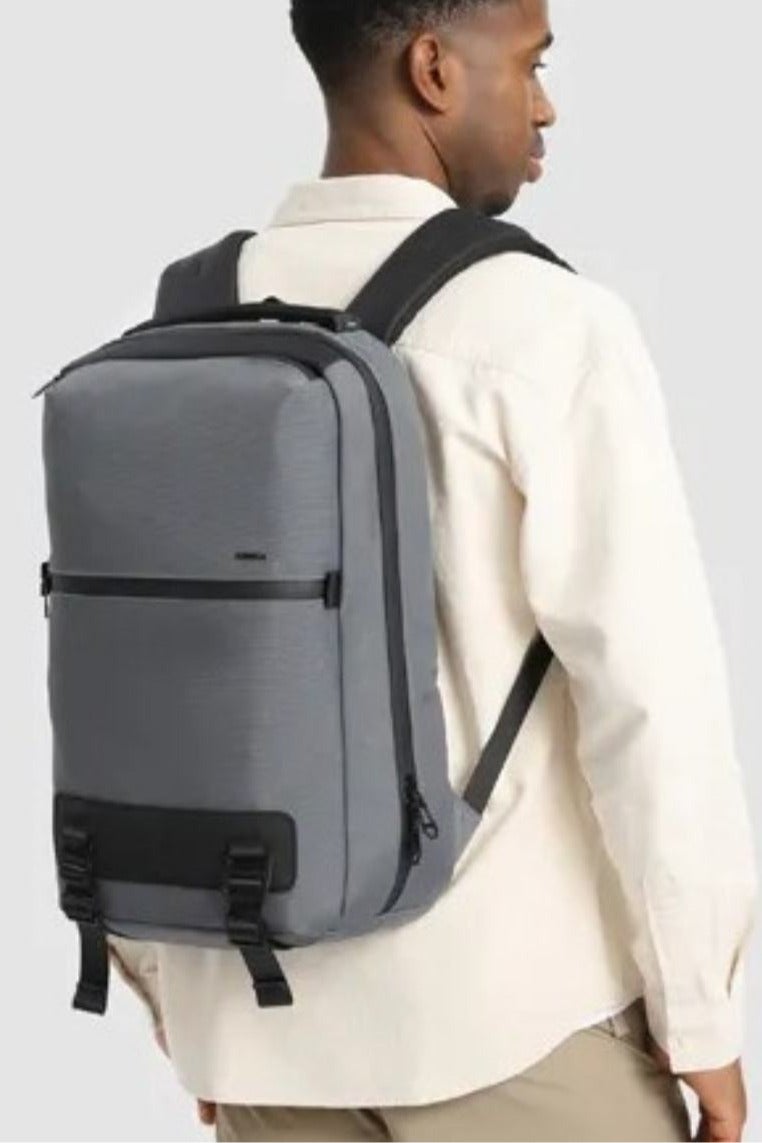 OZUKO 9851 Business Laptop Backpack – USB Charging Port, Water-Resistant, Fits 15.6" Laptop – Grey - Image 2