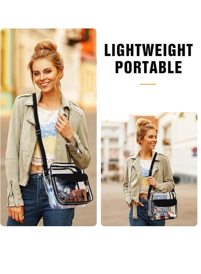 KASTWAVE Clear Crossbody Bag, See Through Clear Purse Handbags with Adjustable Strap, Transparent Waterproof PVC Messenger Shoulder Bag for Women Work Sport Concert, Clear - Image 5