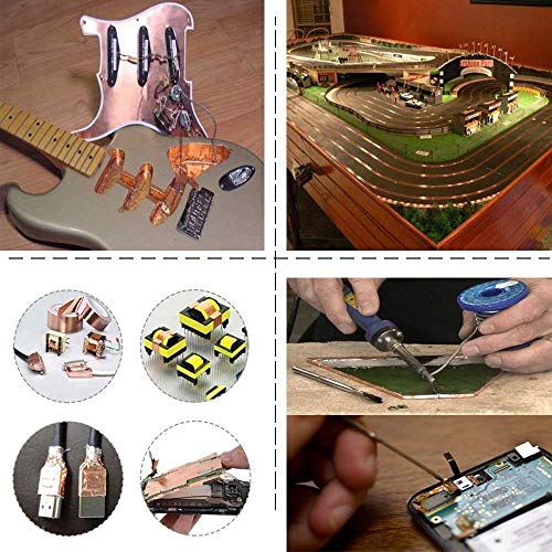 Zehhe Copper Foil Tape with Double-Sided Conductive - EMI Shielding,Stained Glass,Soldering,Electrical Repairs,Paper Circuits,Grounding (1inch) - Image 4