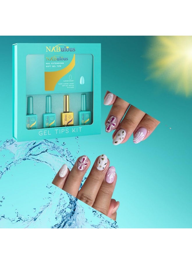 NABULOUS NABulous Professional Starter Kit | Almond Shape, Short Length | Quick & Easy Gel Kit, Salon Quality At-Home Gel Kit | Box of Nail Extensions | DIY Manicure in a Minute Kit (Almond Short)  - Image 1