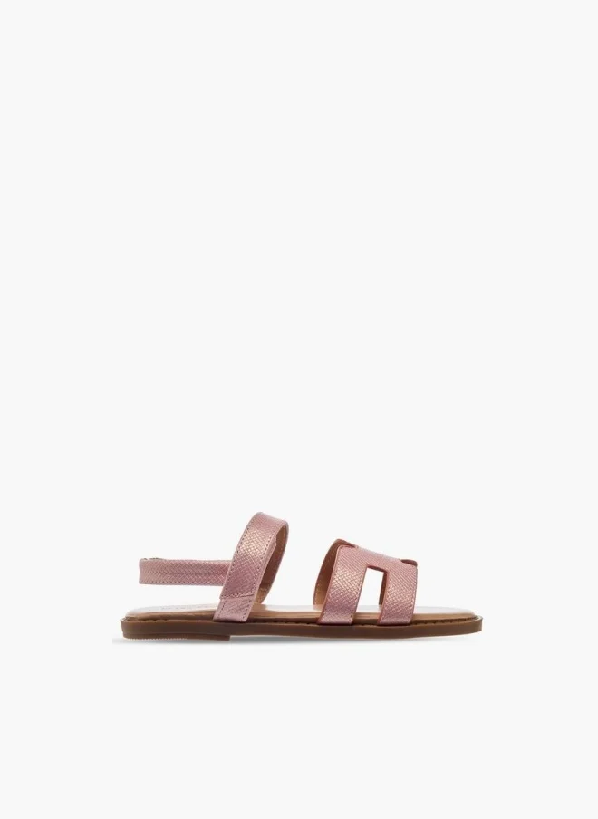 Flora Bella By Shoexpress Flora Bella Girls Textured Hook & Loop Strap Sandals