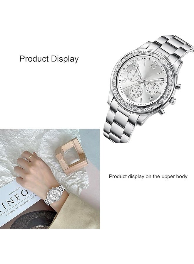 Ocean Shining Ladies Watches Gifts Set with Diamond Decorated Bracelet Necklace Ring Earrings Luxury Fashion Quartz Wrist Womens Watch 5Pcs Set  - Image 2