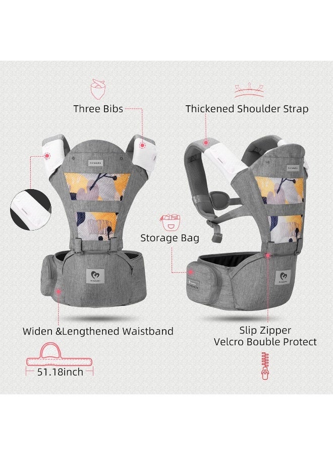 Bellababy Baby Carrier, Multifunction Baby Carrier Hip Seat (Ergonomic M Position) - Image 2