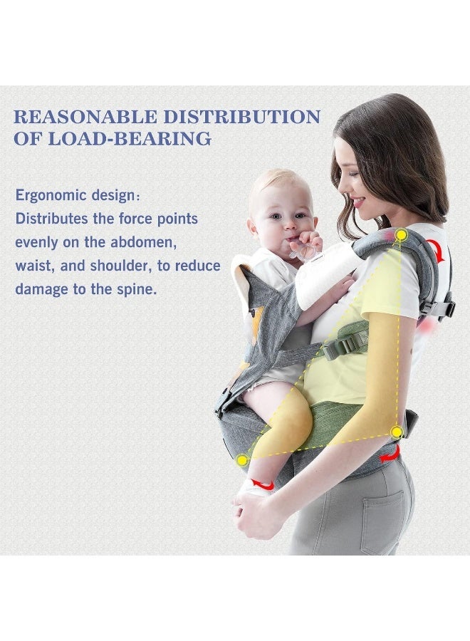 Bellababy Baby Carrier, Multifunction Baby Carrier Hip Seat (Ergonomic M Position) - Image 5
