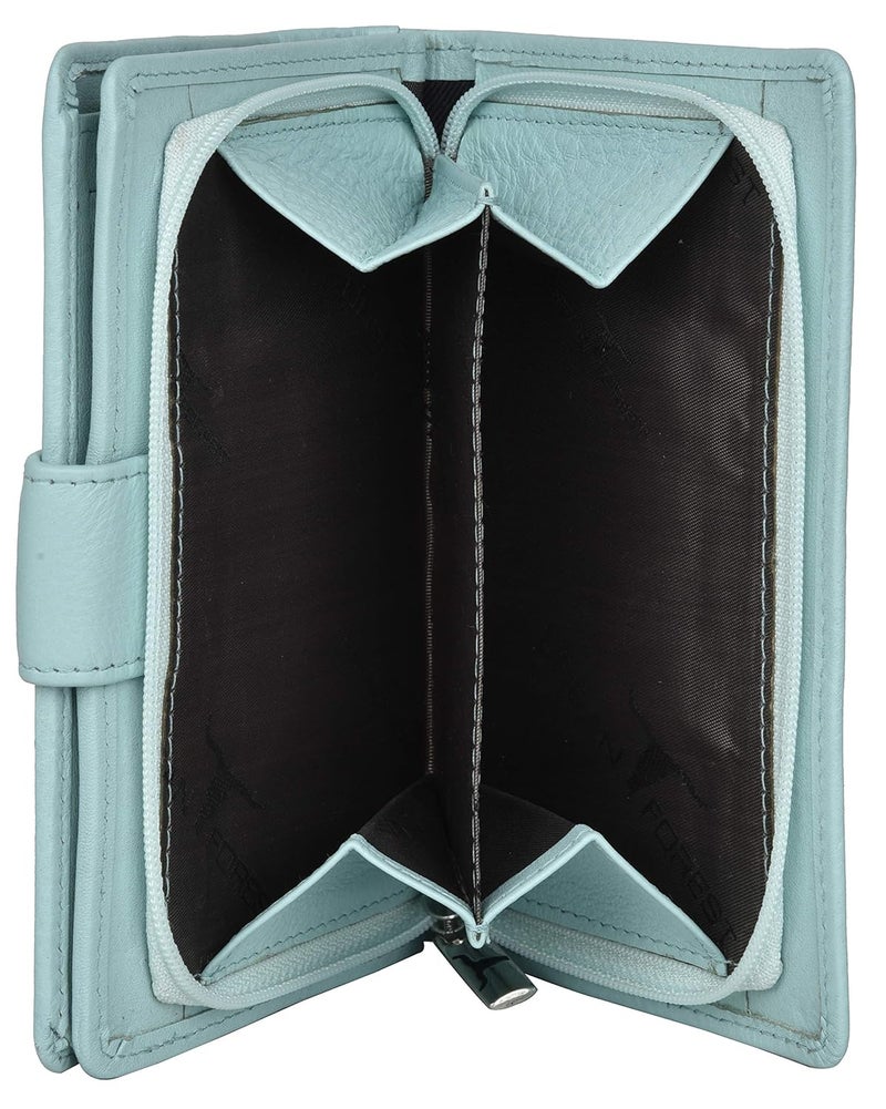 URBANFOREST Arya Pastel Blue Leather Wallet for Women - Image 5