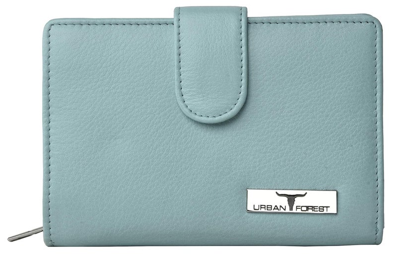 URBANFOREST Arya Pastel Blue Leather Wallet for Women - Image 1