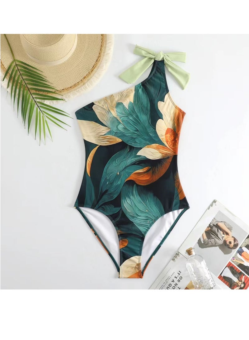 SISGL 2-Piece Women Swimsuit With Beach Cover Ups Long Wrap Skirt Bathing Suit Swimwear Holiday Beach Dress Female Retro Swimwear Vintage Surf Wear Summer - Image 2