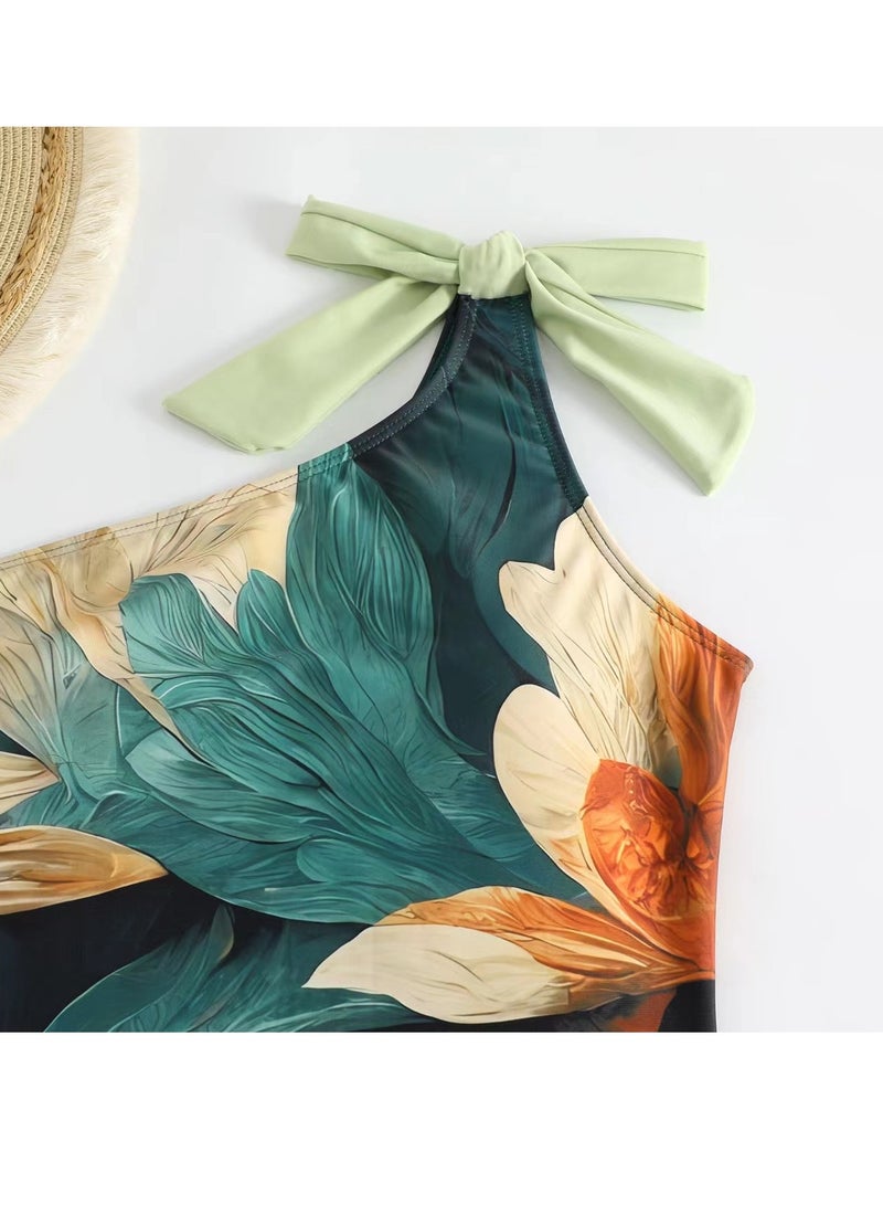 SISGL 2-Piece Women Swimsuit With Beach Cover Ups Long Wrap Skirt Bathing Suit Swimwear Holiday Beach Dress Female Retro Swimwear Vintage Surf Wear Summer - Image 5