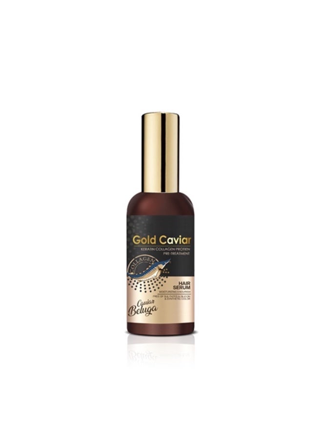 Gold Caviar Shining Nourishing Keratin Collagen Protein Pre-Treatment Hair Serum/Oil For All Hair Type 100ml - Image 1