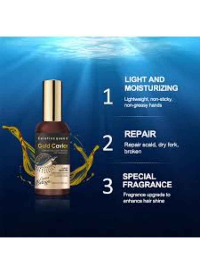 Gold Caviar Shining Nourishing Keratin Collagen Protein Pre-Treatment Hair Serum/Oil For All Hair Type 100ml - Image 4