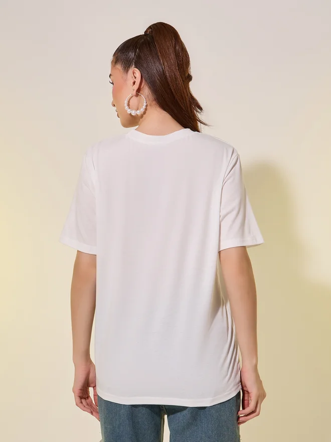Take Two Take Two Seam Detail Round Neck Regular Fit T-Shirt