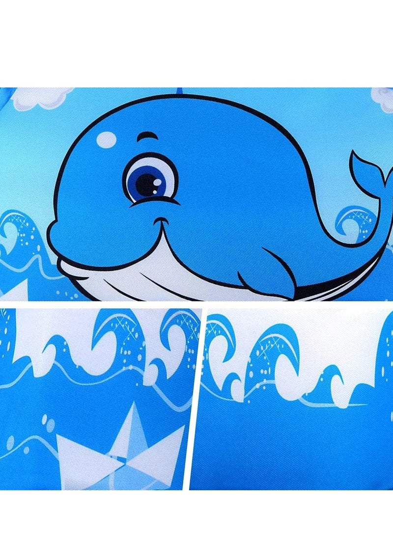 تراسل رباط ذراع سباحة للأطفال، سترة سباحة للأطفال الصغار، عوامات بأجنحة سباحة كرتونية لطيفة، عوامات ذراع للأطفال من 2-6 سنوات، معدات تدريب السباحة لتعليم السباحة للأطفال الصغار بوزن 14-25 كجم - Image 2