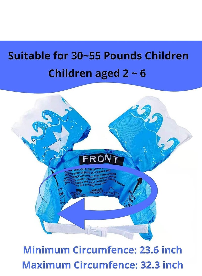 تراسل رباط ذراع سباحة للأطفال، سترة سباحة للأطفال الصغار، عوامات بأجنحة سباحة كرتونية لطيفة، عوامات ذراع للأطفال من 2-6 سنوات، معدات تدريب السباحة لتعليم السباحة للأطفال الصغار بوزن 14-25 كجم - Image 3