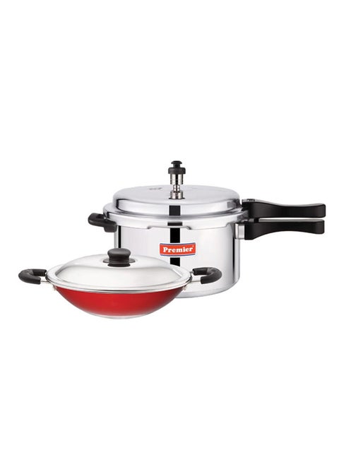 PREMIER COMPO PACK ALUMINIUM PRESSURE COOKER (5LTRS + N.S. APPAMPAN 20 CM) SG -534