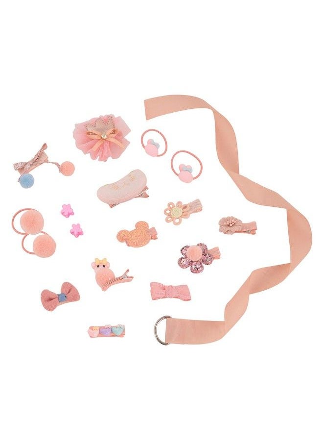 Yellow Bee - Cute Hair Clips Set For Girls (Peach) Set Of 18 Girls Hair Accessories For Hair Styling Clips Perfect For Occasions Like Birthday Parties & Ideal Gift For Girls - Image 1