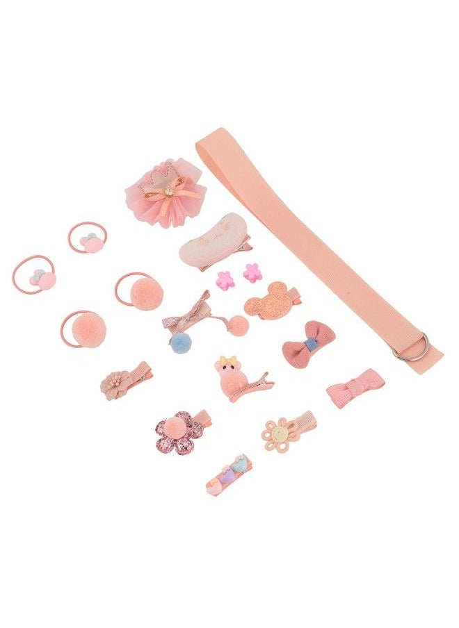 Yellow Bee - Cute Hair Clips Set For Girls (Peach) Set Of 18 Girls Hair Accessories For Hair Styling Clips Perfect For Occasions Like Birthday Parties & Ideal Gift For Girls - Image 1