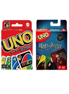 Uno Card Game W2087 with UNO Harry Potter Card Game(2Pack)