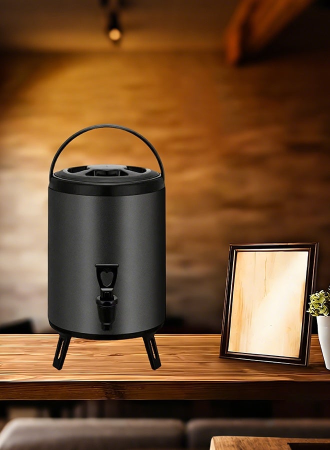 Stainless steel soy milk bucket - double-layer cold and hot insulation tea water bucket - cup for tea shops - commercial large capacity - Image 4