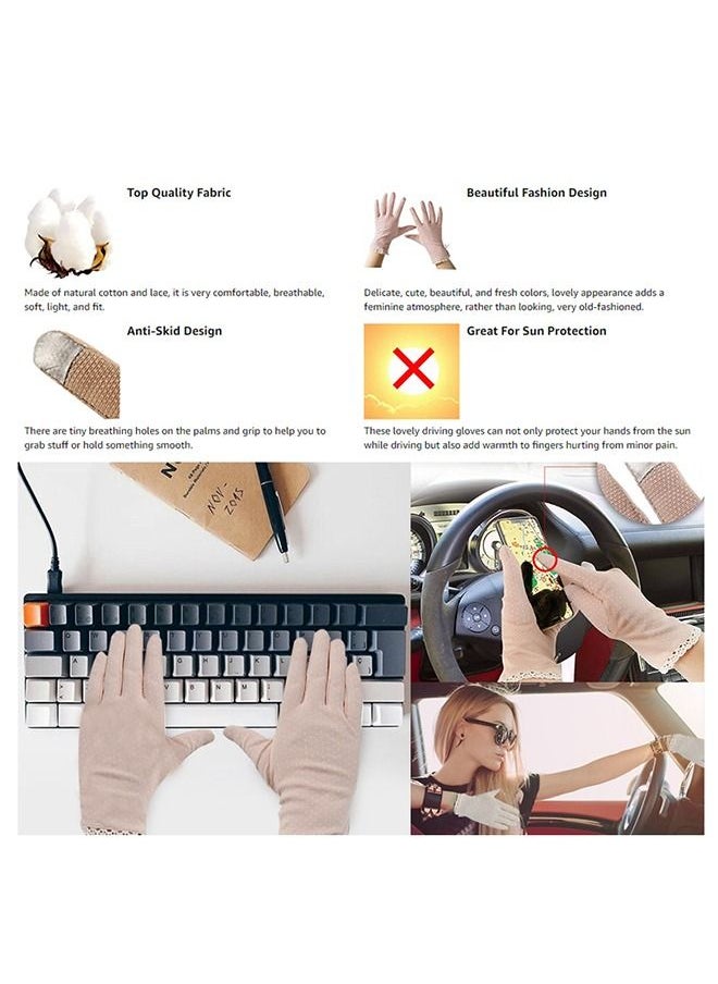 Umiwin Pair Women Sun Protective UV Protection Summer Sunblock Touchscreen Gloves For Driving Riding  - Image 4