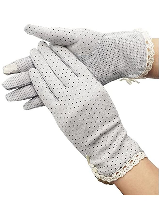 Umiwin Pair Women Sun Protective UV Protection Summer Sunblock Touchscreen Gloves For Driving Riding  - Image 1
