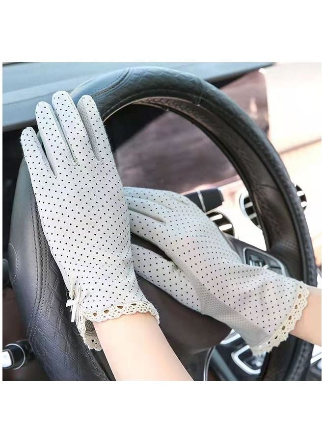 Umiwin Pair Women Sun Protective UV Protection Summer Sunblock Touchscreen Gloves For Driving Riding  - Image 2