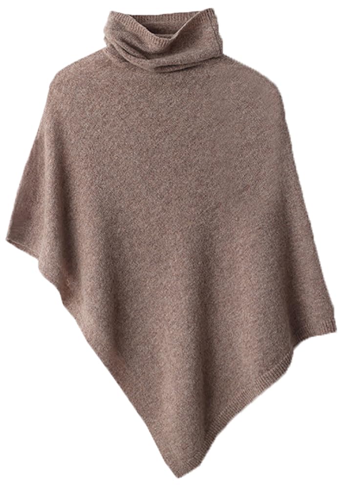 Tellrain Women's Pashmina Shawl Wraps Turtleneck Poncho Capes Knit Sweater Blanket Winter Warm Shawl Wrap Scarf Cape Ponchos - Image 1