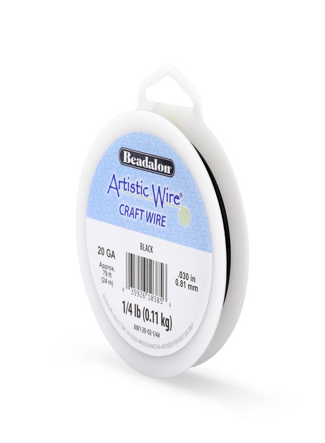 Artistic Wire, 20 Gauge Tarnish Resistant Colored Copper Craft Wire, Black, 79 ft - Image 1