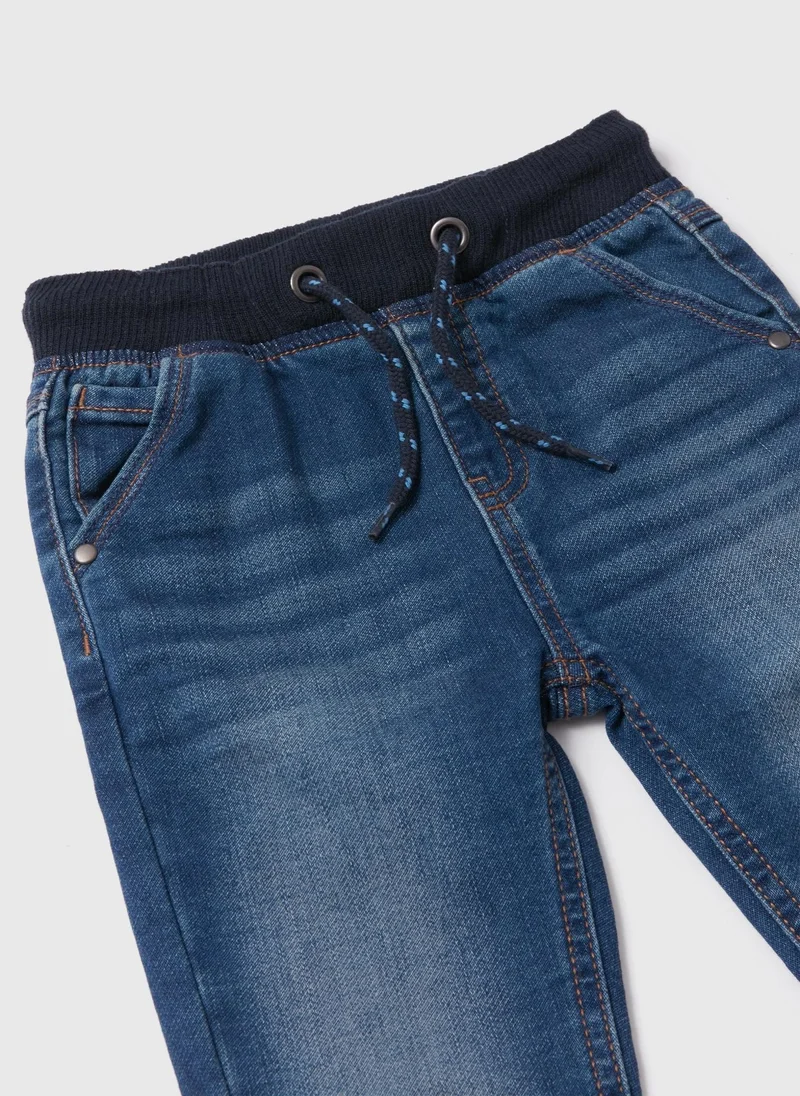 Matalan Boys Blue Ribbed Waist Jeans