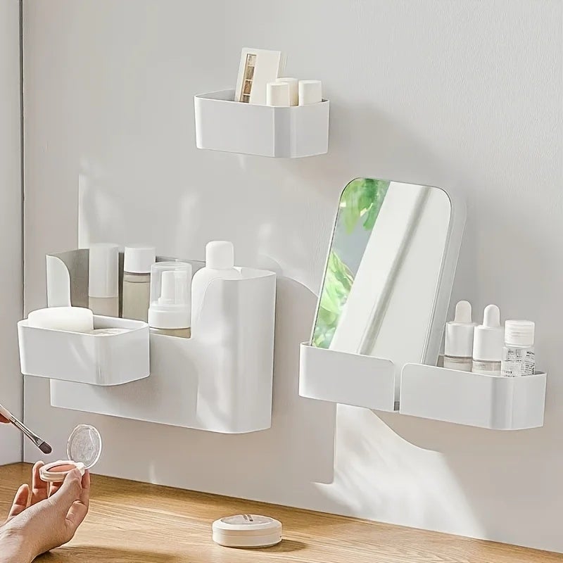 1pc Multifunctional Shelving Basket, Cosmetic Organizer And Storage Bins for Bathroom Essentials,Sundries,Suitable for Home - Image 3
