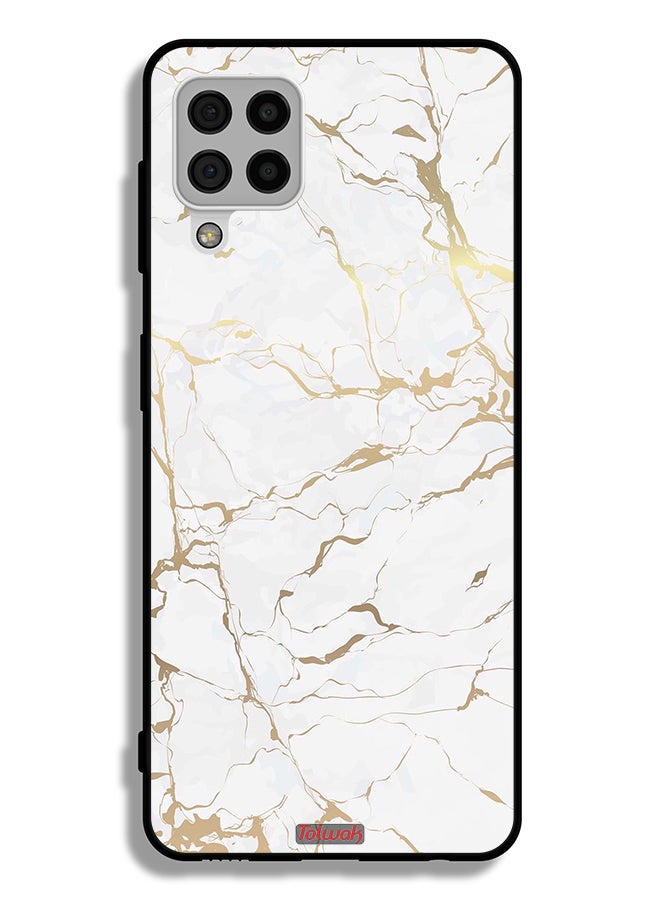 Tolwak Samsung Galaxy A22 4G Protective Case Cover Marble Pattern - Image 1