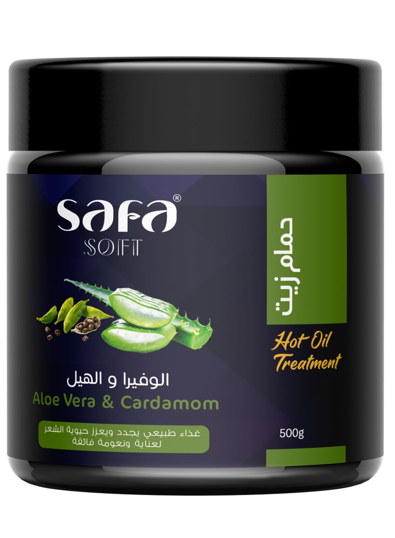 SAFA SOFT Hot Oil Treatment - Aloe Vera & Cardamom (500g) - Image 2