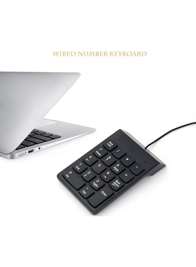 Slim USB Numeric Keypad 18-Key Wired Number Pad for Laptop, PC and Mac – Portable External Numpad for Fast Data Entry, Accounting and Office Work Compact Plug & Play USB Number Keyboard with Full Size Keys, Stable Connection and Comfortable Ergonomic Design – Black - Image 5