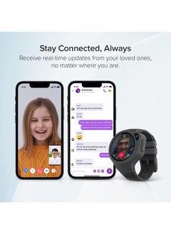 myFirst Fone R1C | Kids Smartwatch with SIM CARD, 1.3" TFT Screen, Video Calls Messaging Real-Time GPS, SOS Button Safety Alerts School Mode, Works in Asia, Europe, Middle East, for Ages 5-12- Grey  - Image 4