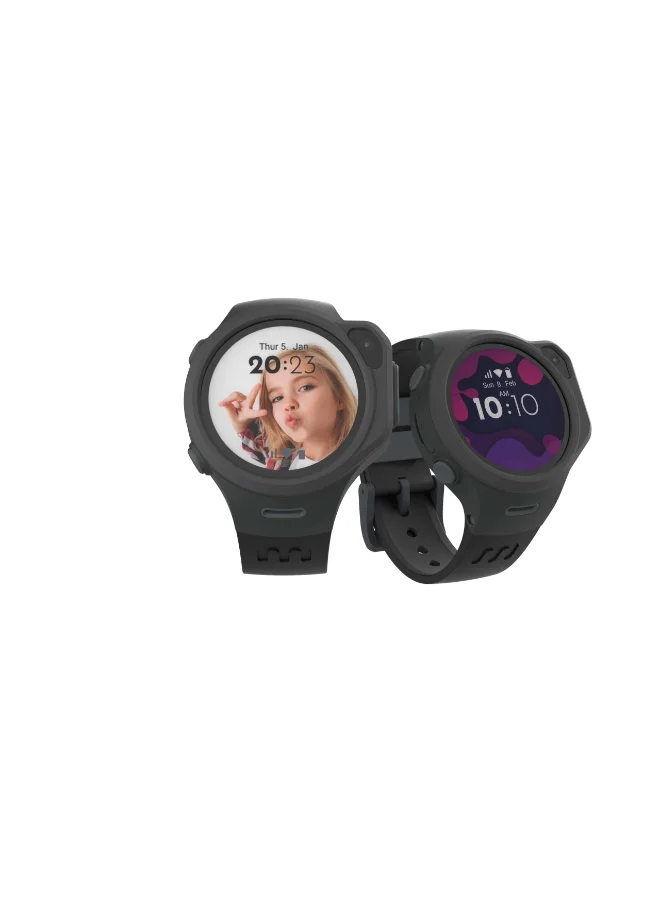 الخاص بي أولا ساعة ذكية للأطفال فون  مع شريحة اتصال وشاشة . بوصة ومكالمات فيديو ورسائل وتحديد المواقع بدقة وزر طوارئ وتنبيهات أمان ووضع مدرسي تعمل في آسيا وأوروبا والشرق الأوسط للأعمار من  إلى  سنة - رمادي