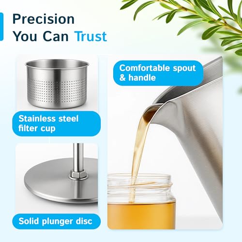 LETIME Multiuses Press - Tincture, Infused Oil, Infused Honey, Tea, Decoction, Herb Separation Press - Image 3