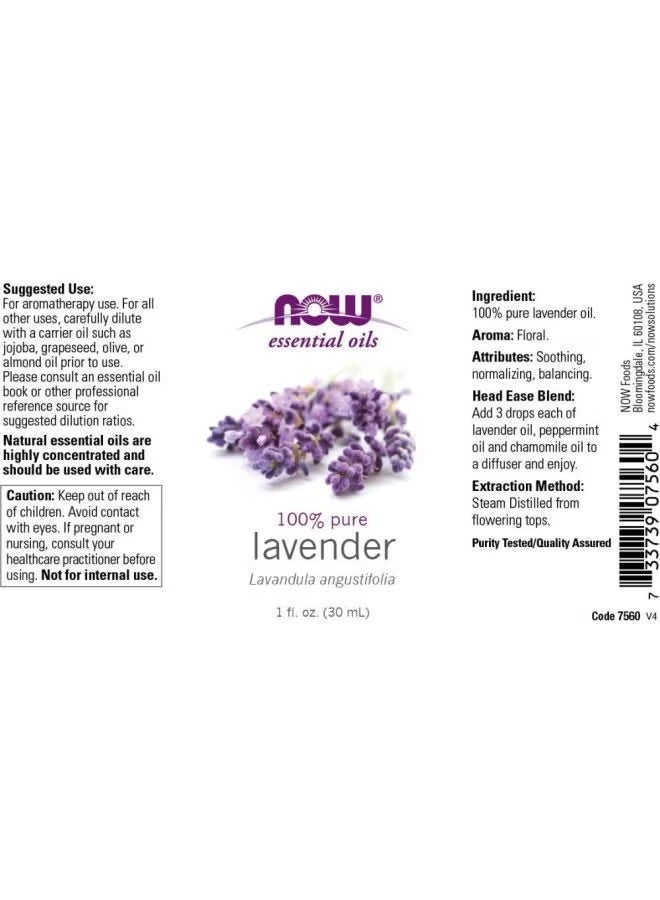 now Essential Oils 100% Pure Lavender Essential Oil – 30 ml - Image 2