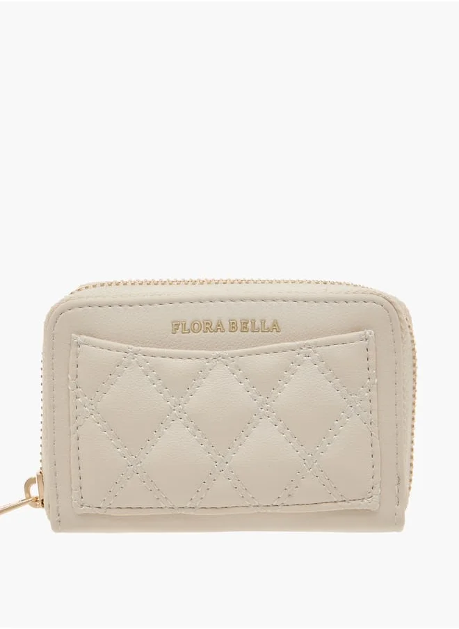 Flora Bella By Shoexpress Womens Quilted Zip Around Wallet