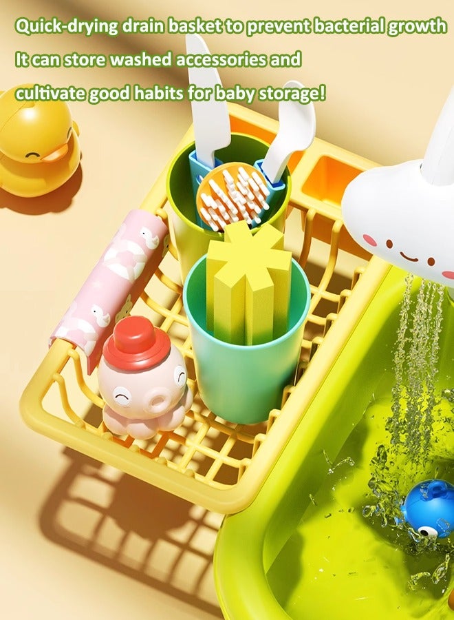 مجموعة ألعاب غسل الأطباق للأطفال ألعاب غسالة الأطباق ألعاب صيد السمك حوض غسيل الخضروات ألعاب المطبخ ألعاب محاكاة المواقف - Image 3