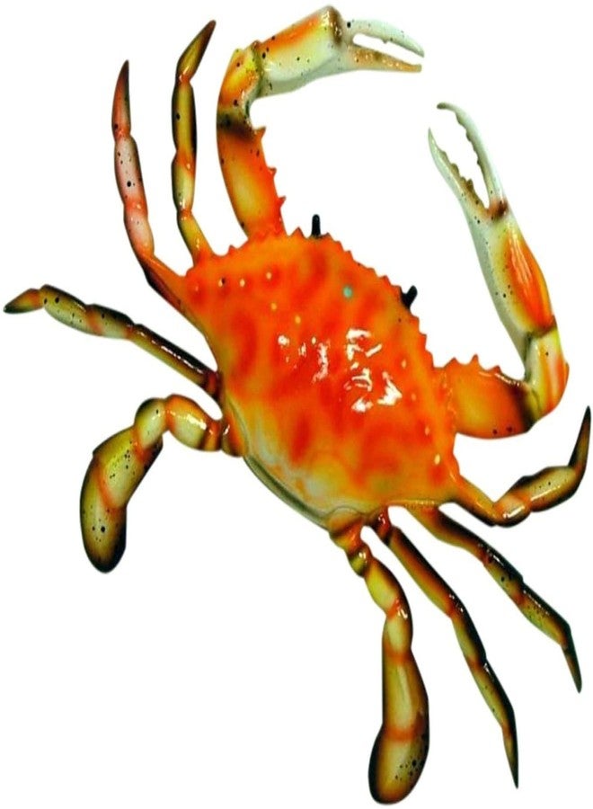 ال اكس لوحة جدارية مزخرفة على شكل سرطان البحر الأحمر والأزرق مرسومة يدويًا من LX، مقاس 10 بوصات - Image 1