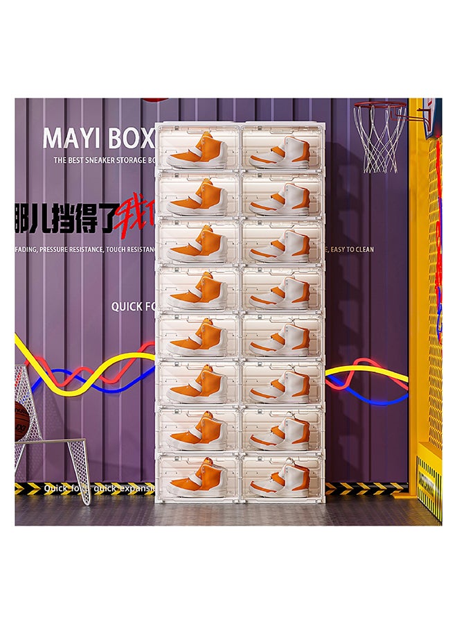 Home Box Gatsby 16-Pair Shoe Cabinet with 16 Doors 28.5 x 170 x 74 cm - Image 2