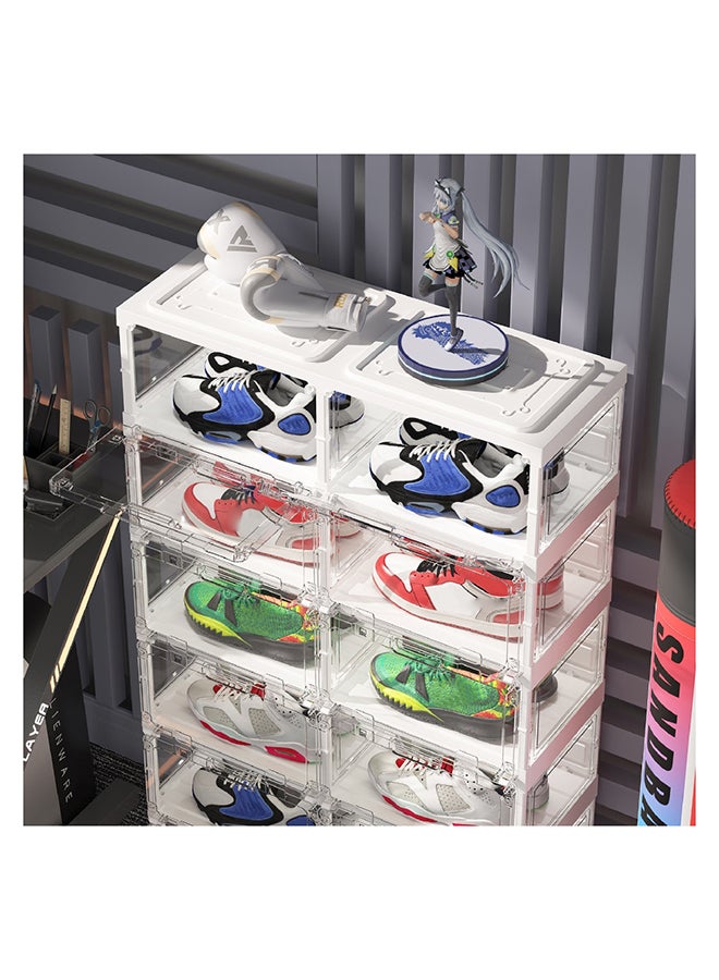 Home Box Gatsby 16-Pair Shoe Cabinet with 16 Doors 28.5 x 170 x 74 cm - Image 3