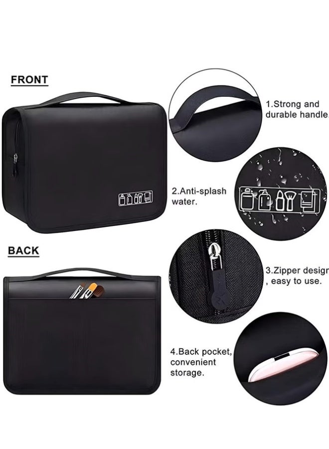 بلومنغ تايم حقيبة غسيل سفر الأعمال ، حقيبة مستحضرات التجميل / أدوات الزينة-حقيبة تخزين محمولة للسفر لمسافات قصيرة ، يمكن تعليقها وتصنيفها وتخزينها ، حقيبة غسيل مقاومة للماء للحمام - Image 2