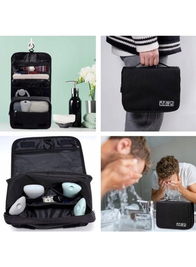 بلومنغ تايم حقيبة غسيل سفر الأعمال ، حقيبة مستحضرات التجميل / أدوات الزينة-حقيبة تخزين محمولة للسفر لمسافات قصيرة ، يمكن تعليقها وتصنيفها وتخزينها ، حقيبة غسيل مقاومة للماء للحمام - Image 3