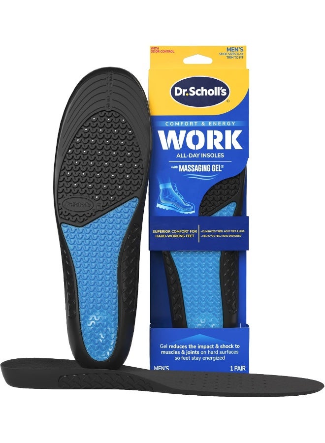 Dr. Scholl's Dr. Scholl's Work Massaging Gel, Advanced Insoles for Shoe Inserts, Standard, For Men, 1 Pair  - Image 1