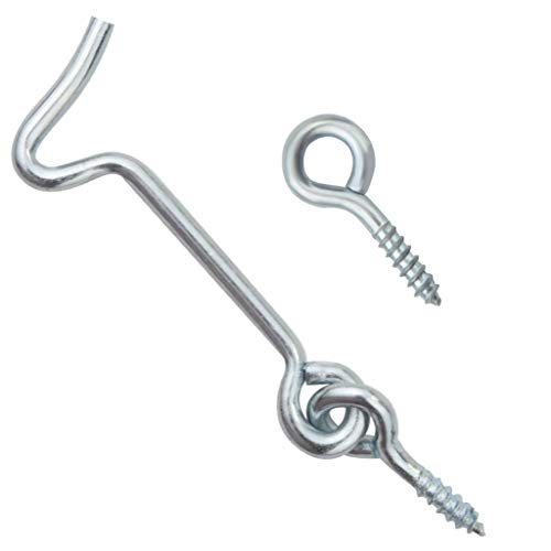 yeabwps 8 Pcs 2.5 inches Cabin Hook Eye Latch Gate Door Swivel Window Door Hook with Mounting Screws (Silver, 2.5 inches) - Image 3