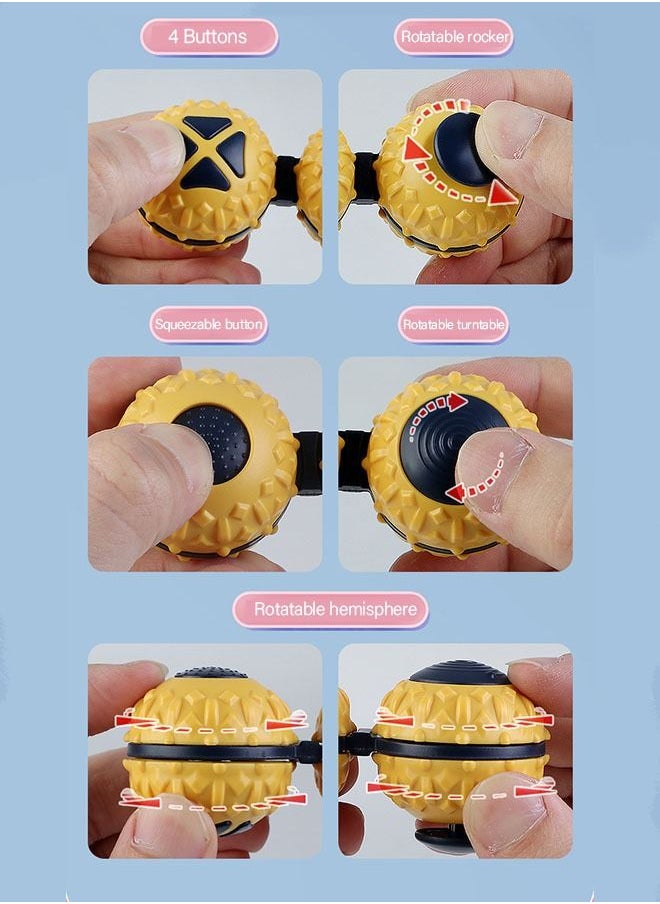 GROIC Decompression Massage Ball,Ball Decompression Toy, Decompression Spinning Toy, Massage and Pressing Two-in-One, Multiple functions, Rotatable Rocker and Turntable, Rotatable Semicircle  - Image 2