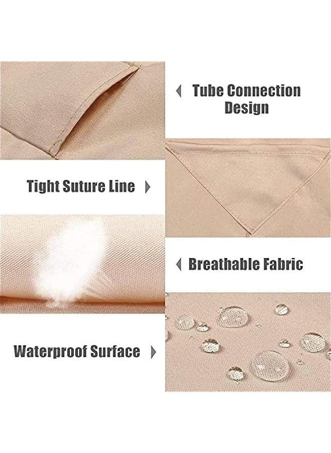 Generic - Patio Canopy Swing Cover Replacement Canopy for Swing Seat 2 & 3 Seater Swing Chair Canopy Cover Anti-UV/Waterproof Hammock Cover Top for Outdoor Garden Patio,Grey,164 * 114 * 15cm ( Color : Beige , - Image 1