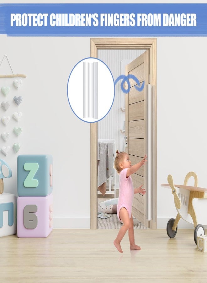 DBHXXMB-HH Finger Pinch Door Guard - Child Door Protector & Baby Proofing - 2 PCS Door Jam Shield Hinge Cover for 90 & 180 Degree Door Frames & Gates - Image 5